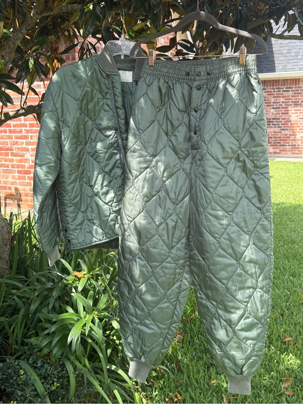 Vintage 1963 USAF CWU-9/P Quilted Military Liner Set Jacket & Pants Medium